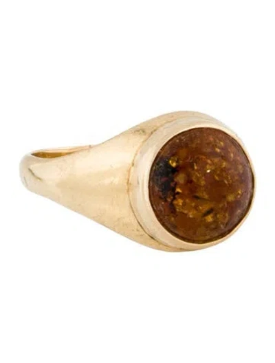 Pre-owned Ring 14k Amber Cocktail  In Multicolor