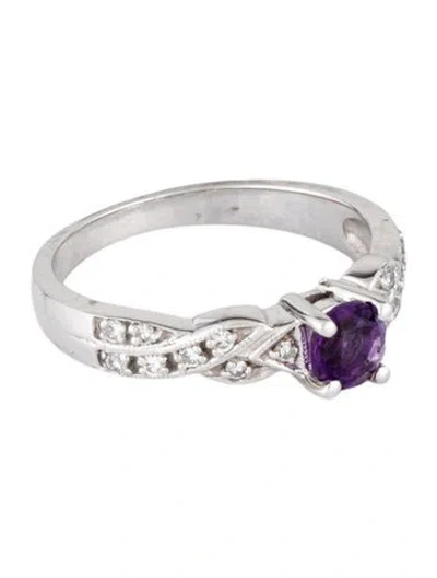 Pre-owned Ring 14k Amethyst & Diamond  In Multicolor