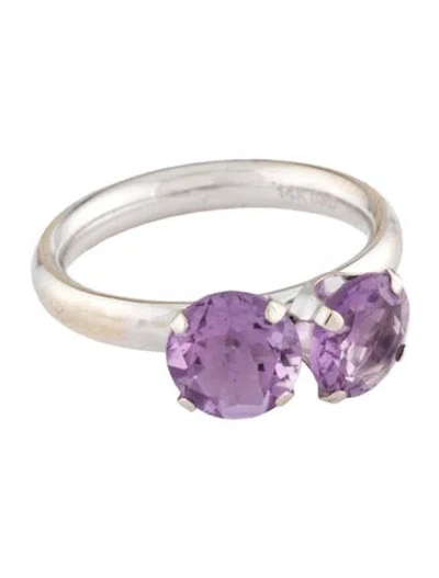 Pre-owned Ring 14k Amethyst Cocktail  In Multi