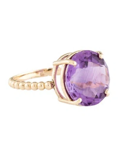 Pre-owned Ring 14k Amethyst Cocktail  In Multi