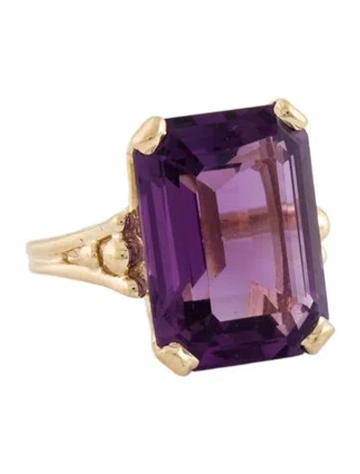 Pre-owned Ring 14k Amethyst Cocktail  In Multi