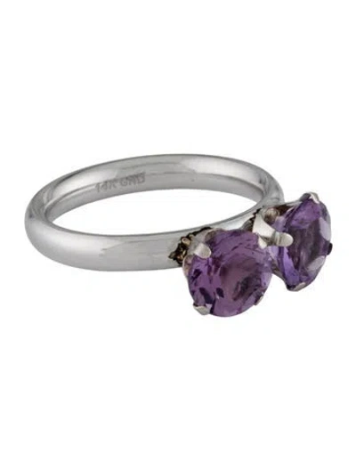 Pre-owned Ring 14k Amethyst Cocktail  In Multi