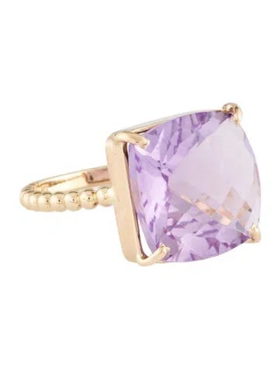 Pre-owned Ring 14k Amethyst Cocktail  In Multi