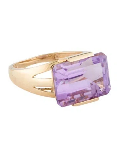 Pre-owned Ring 14k Amethyst Cocktail  In Multi