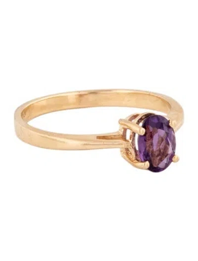 Pre-owned Ring 14k Amethyst Cocktail  In Purple