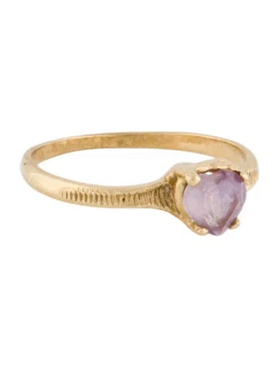 Pre-owned Ring 14k Amethyst Pinky  In Multi