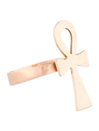 Pre-owned Ring 14k Ankh Cocktail  In Multi
