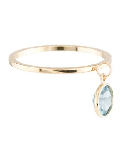 Pre-owned Ring 14k Aquamarine Cocktail  In Multi