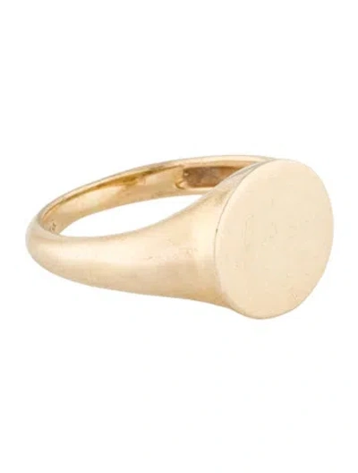 Pre-owned Ring 14k Baby Round Signet  In Multi