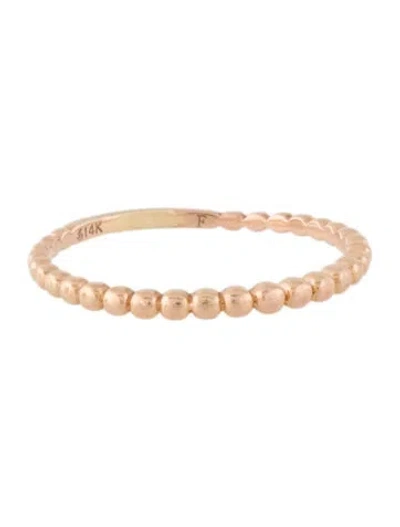 Pre-owned Ring 14k Beaded Stacking  In Multi