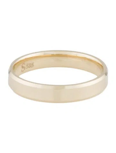 Pre-owned Ring 14k Beveled Band In Multi