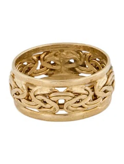 Pre-owned Ring 14k Byzantine Band In Multi
