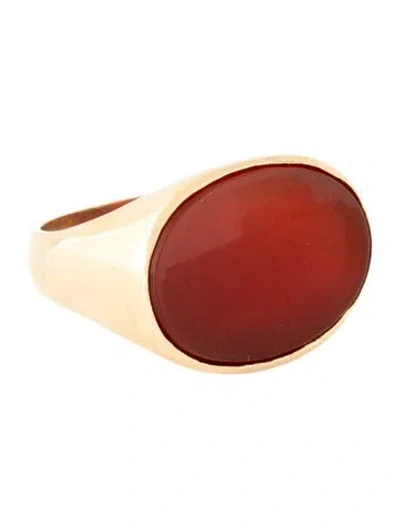 Pre-owned Ring 14k Carnelian Cocktail  In Multi