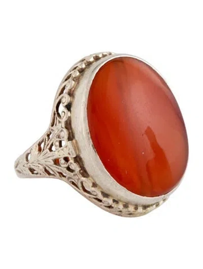 Pre-owned Ring 14k Carnelian Cocktail  In Multicolor