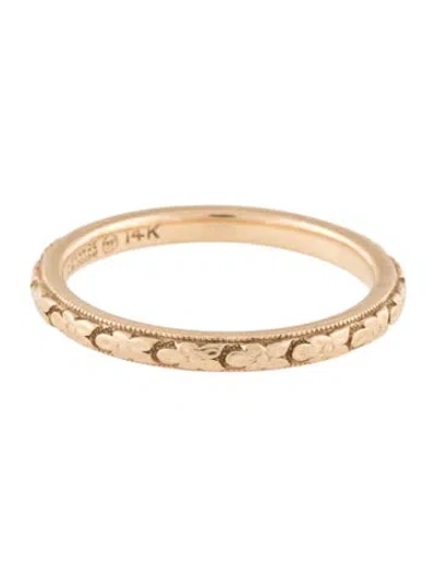 Pre-owned Ring 14k Carved Band  In Multicolor