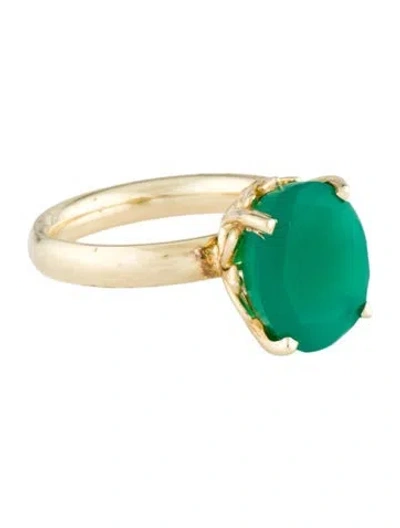 Pre-owned Ring 14k Chalcedony Cocktail  In Multi