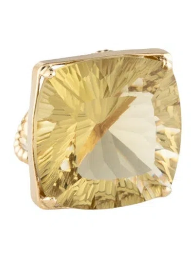 Pre-owned Ring 14k Citrine Cocktail  In Multicolor