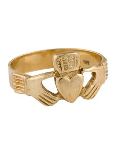 Pre-owned Ring 14k Claddagh Signet  In Multi