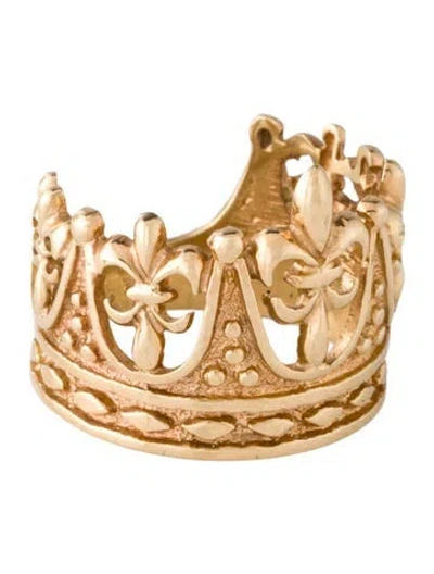 Pre-owned Ring 14k Crown Band In Multicolor