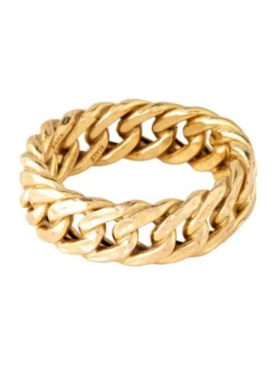 Pre-owned Ring 14k Cuban Chain  In Multicolor