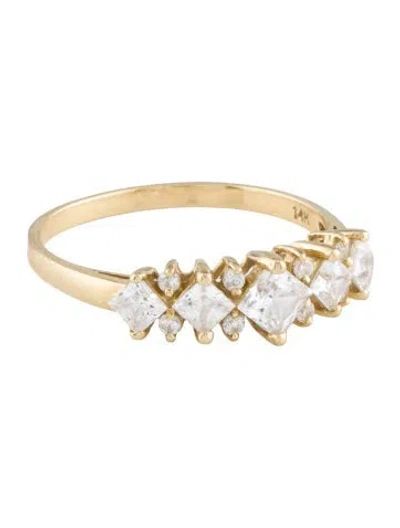 Pre-owned Ring 14k Cubic Zircon Cocktail  In Multi
