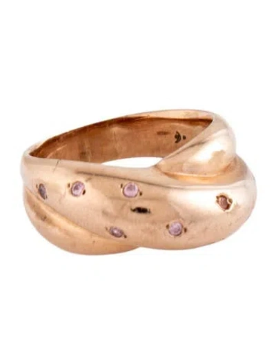 Pre-owned Ring 14k Cubic Zirconia Band In Multicolor
