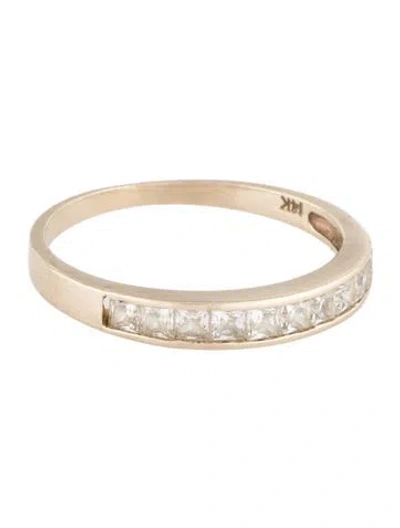 Pre-owned Ring 14k Cubic Zirconia Band  In Multi