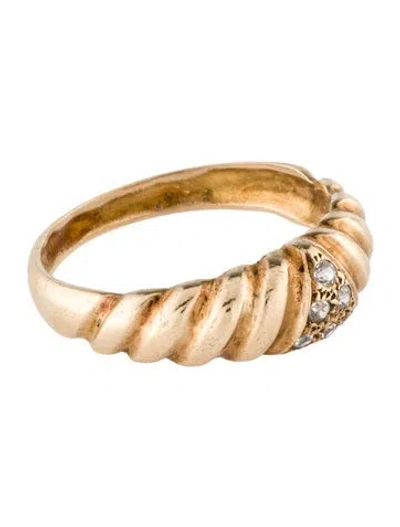 Pre-owned Ring 14k Cubic Zirconia Band  In Multi