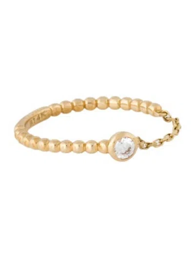 Pre-owned Ring 14k Cubic Zirconia Chain  In Multi