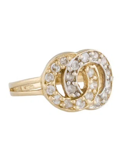 Pre-owned Ring 14k Cubic Zirconia Cocktail  In Multi