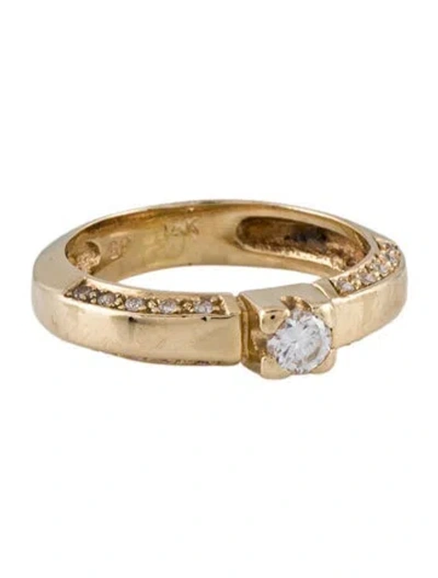 Pre-owned Ring 14k Cubic Zirconia Cocktail  In Multi