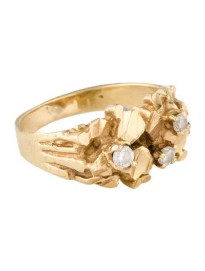 Pre-owned Ring 14k Cubic Zirconia Cocktail  In Multi