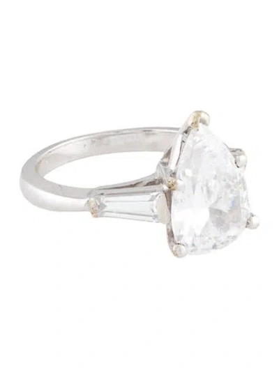 Pre-owned Ring 14k Cubic Zirconia Cocktail  In Multi