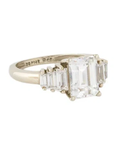 Pre-owned Ring 14k Cubic Zirconia Cocktail  In Multi
