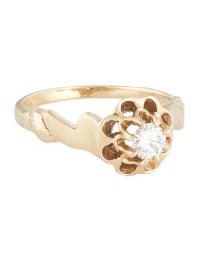 Pre-owned Ring 14k Cubic Zirconia Cocktail  In Multicolor