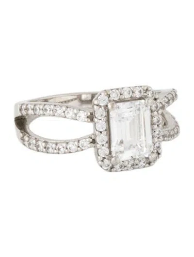 Pre-owned Ring 14k Cubic Zirconia Engagement  In Multi