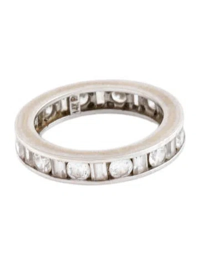 Pre-owned Ring 14k Cubic Zirconia Eternity Band In Multicolor