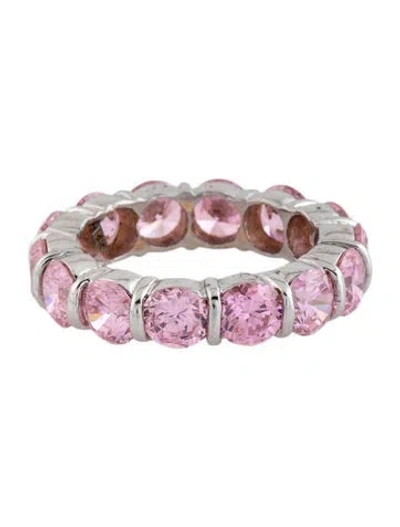 Pre-owned Ring 14k Cubic Zirconia Eternity  In Multicolor