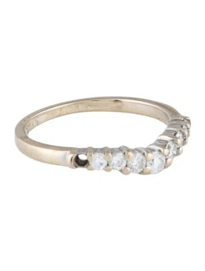 Pre-owned Ring 14k Curved Diamond Band In Multi