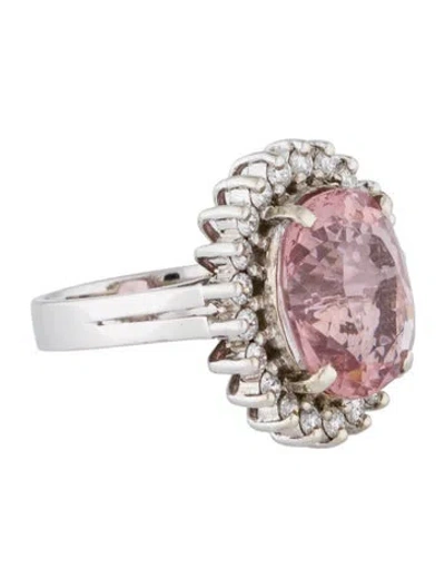 Pre-owned Ring 14k Diamond & Glass Cocktail  In Multi