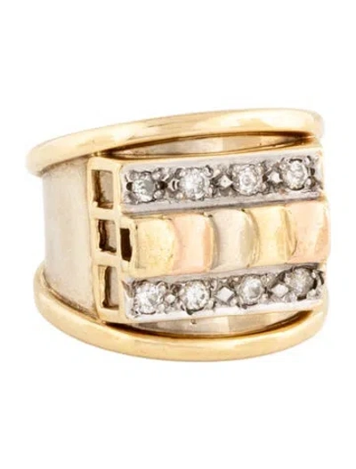 Pre-owned Ring 14k Diamond Band In Multi