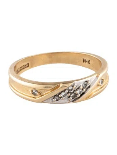 Pre-owned Ring 14k Diamond Band In Multicolor