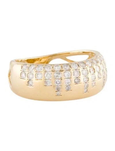 Pre-owned Ring 14k Diamond Band In Multicolor