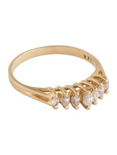 Pre-owned Ring 14k Diamond Band In Multicolor