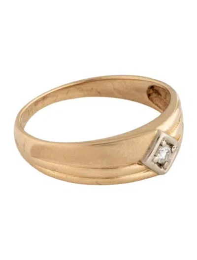 Pre-owned Ring 14k Diamond Band In Multicolor