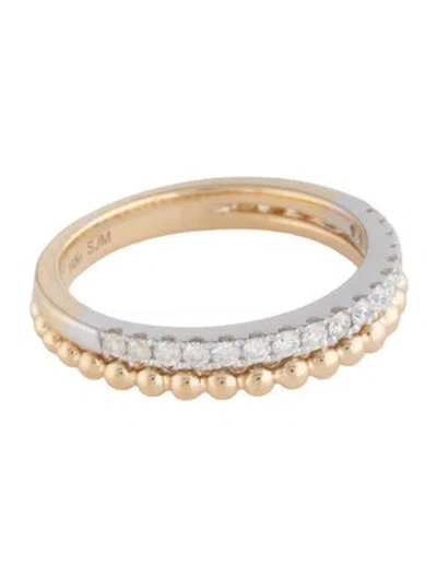 Pre-owned Ring 14k Diamond Band In Multicolor