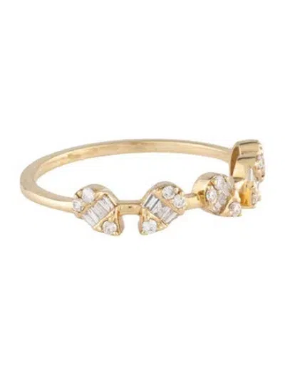 Pre-owned Ring 14k Diamond Band In Multicolor