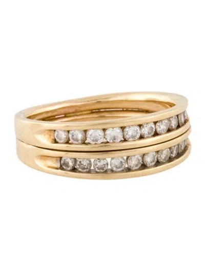 Pre-owned Ring 14k Diamond Band  In Multicolor