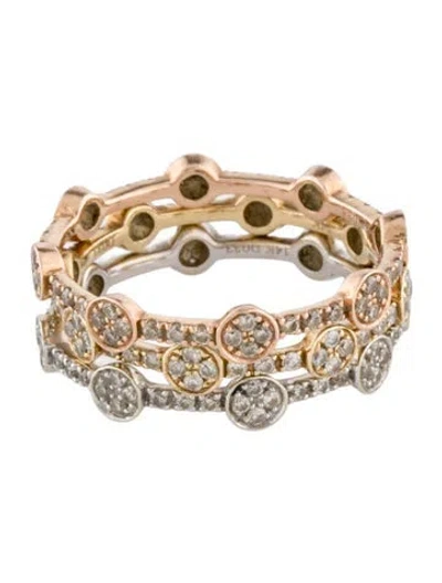 Pre-owned Ring 14k Diamond Band Set In Multi