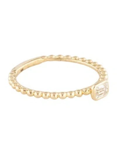 Pre-owned Ring 14k Diamond Beaded Cocktail  In Multicolor